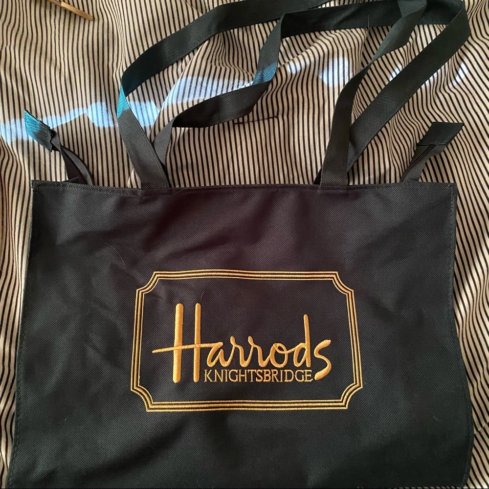 Deep Green Harrods London Tote Bag